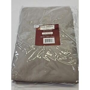 Royal Tradition Egyptian Linens 650 Thread Count Full Fitted Sheet 7-10" NEW